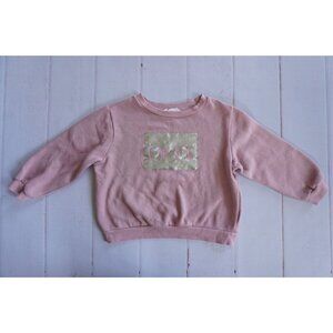 H&M Toddler Lilac Purple "LOVE" Printed Sweatshirt - Size 5-6Y